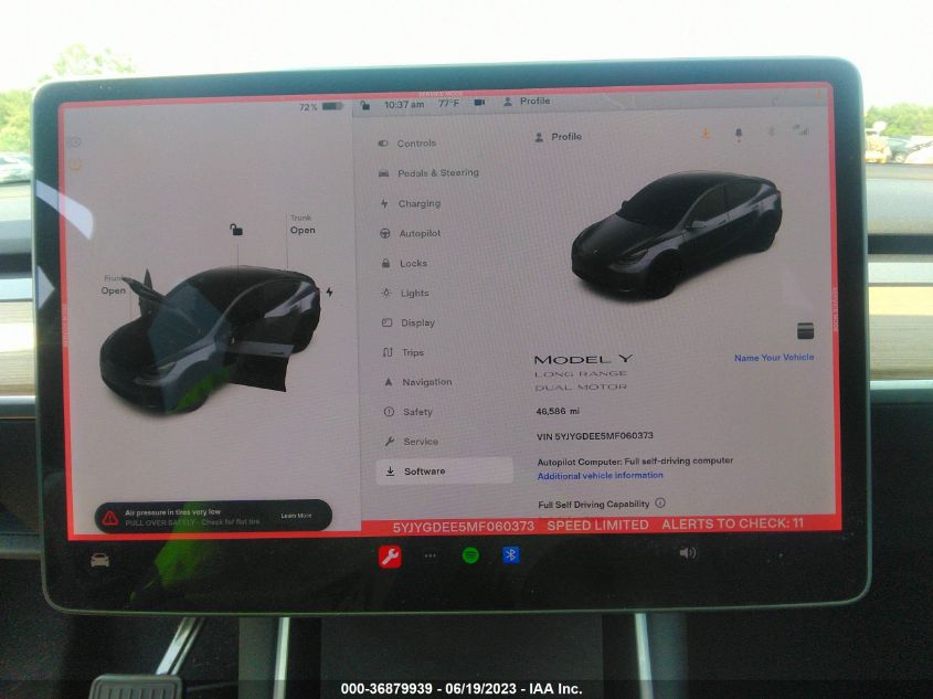 2021 TESLA MODEL Y LONG RANGE - 5YJYGDEE5MF060373