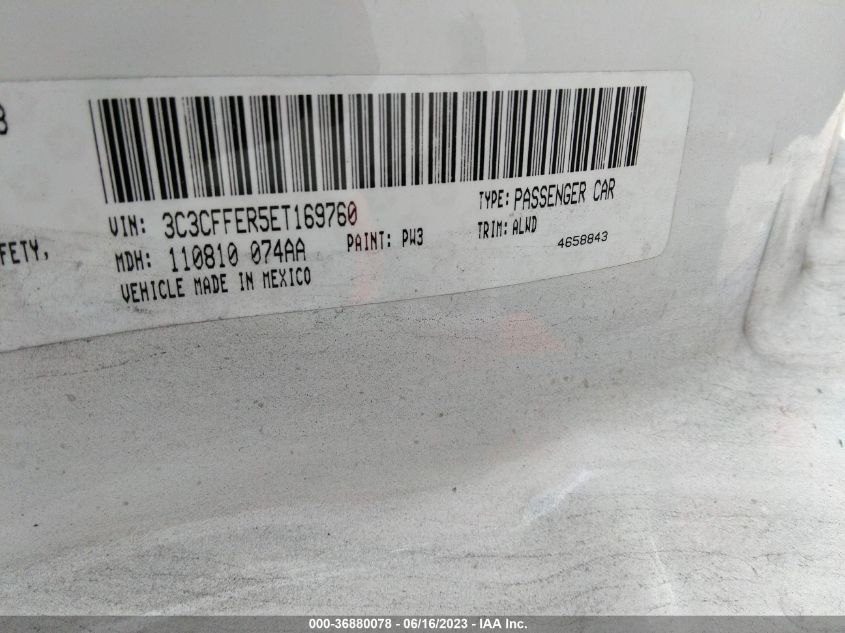 2014 FIAT 500C LOUNGE 3C3CFFER5ET169760