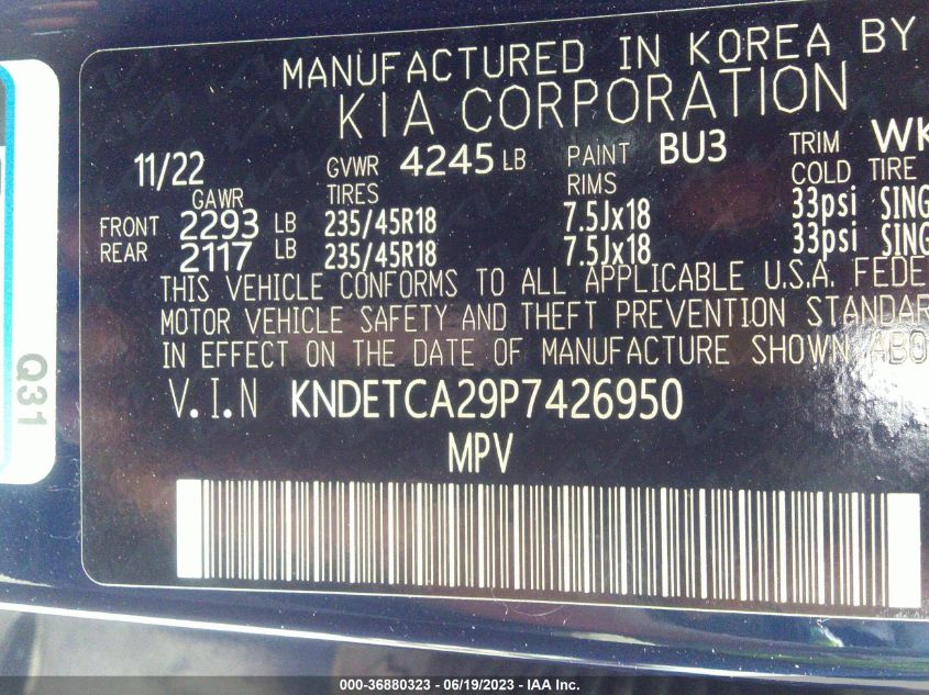 2023 KIA SELTOS SX - KNDETCA29P7426950