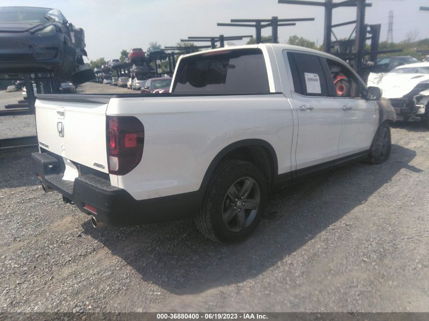 2022 HONDA RIDGELINE RTL-E - 5FPYK3F70NB022342