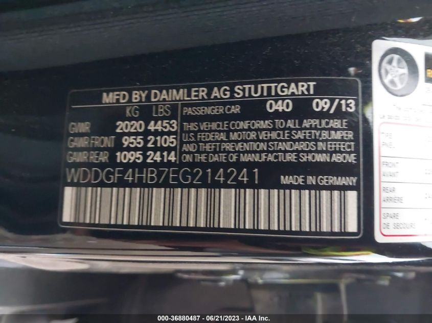 2014 MERCEDES-BENZ C-CLASS C 250 - WDDGF4HB7EG214241