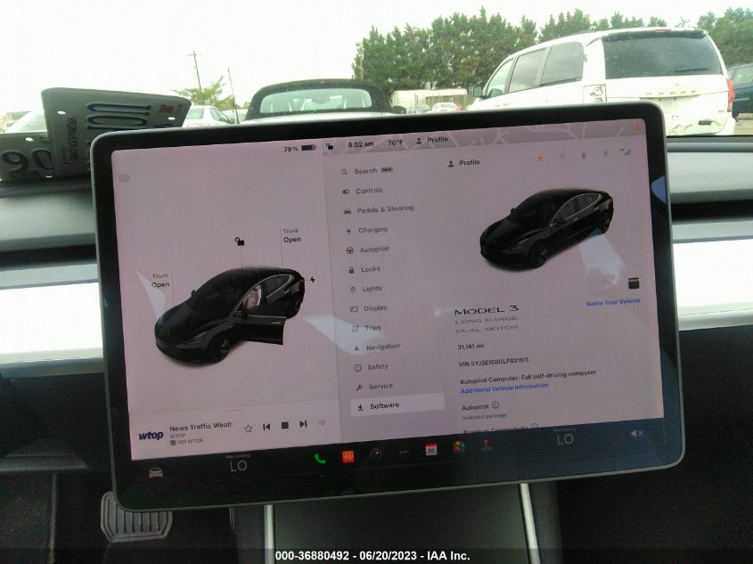 2020 TESLA MODEL 3 LONG RANGE - 5YJ3E1EB0LF621811