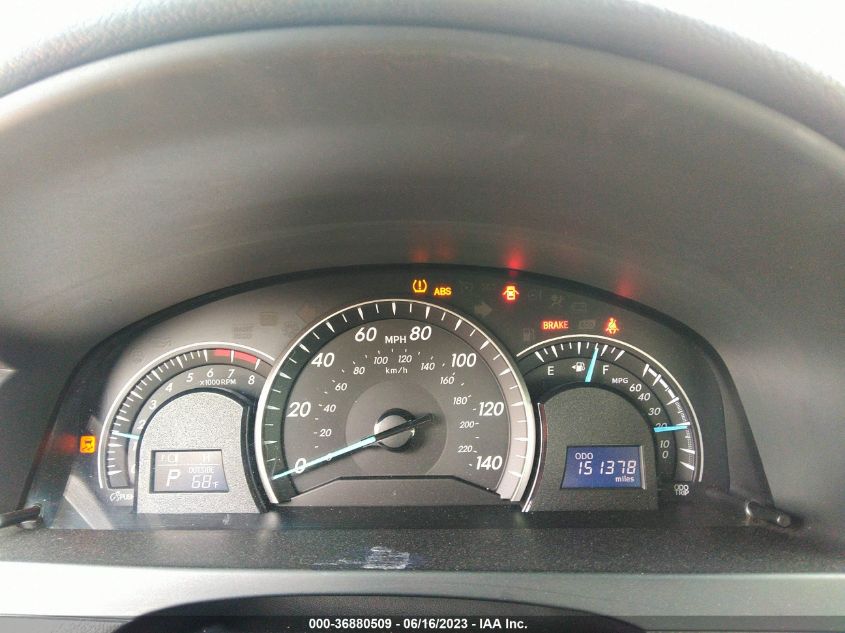 2013 TOYOTA CAMRY L/LE/SE/XLE - 4T4BF1FK4DR277871