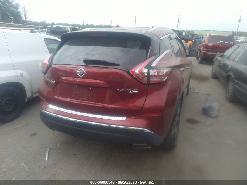 2016 NISSAN MURANO PLATINUM - 5N1AZ2MHXGN104199