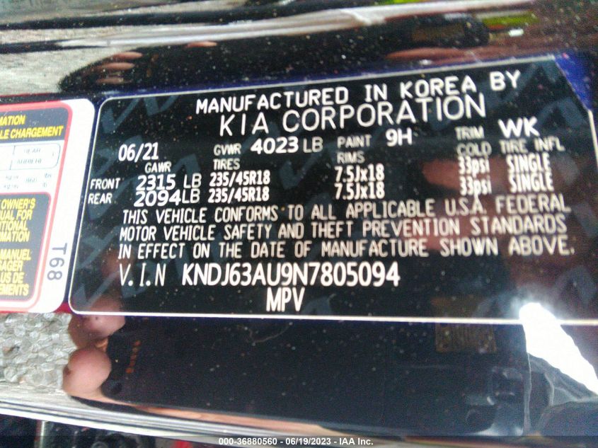2022 KIA SOUL GT-LINE - KNDJ63AU9N7805094