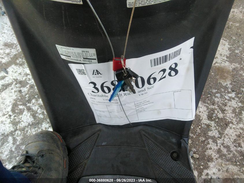 2004 YAMAHA YW50 AP ZUMA - LPRSA20AX4A402404
