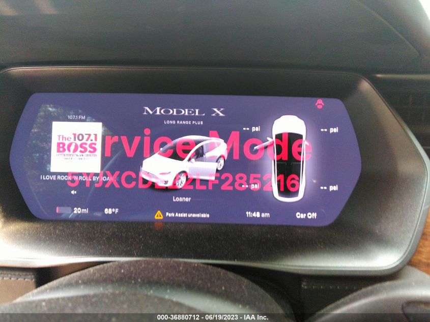 2020 TESLA MODEL X LONG RANGE - 5YJXCDE22LF285216