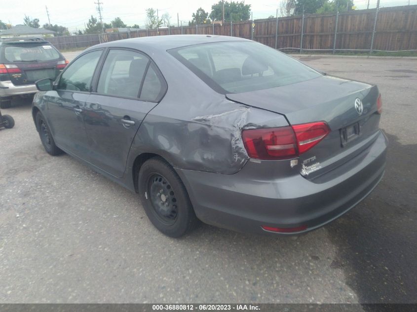 2015 VOLKSWAGEN JETTA SEDAN 2.0L S - 3VW1K7AJ1FM339481