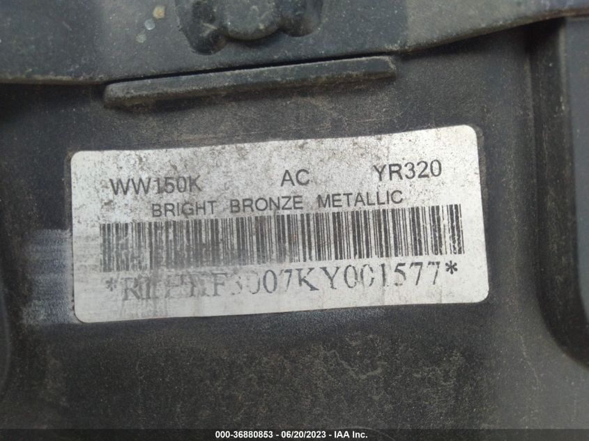 2019 HONDA WW150 RLHKF3007KY001577