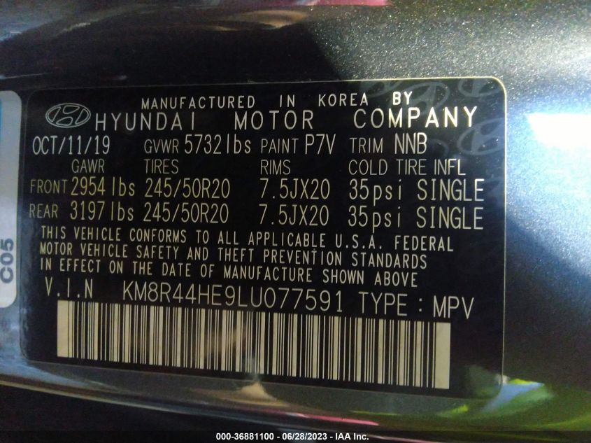2020 HYUNDAI PALISADE SEL - KM8R44HE9LU077591