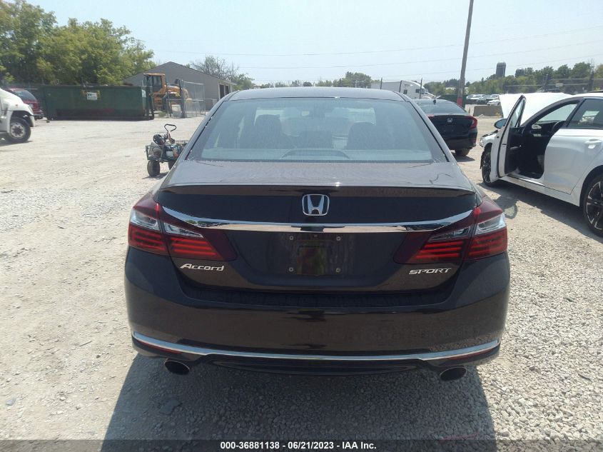 2016 HONDA ACCORD SEDAN SPORT - 1HGCR2F6XGA022247