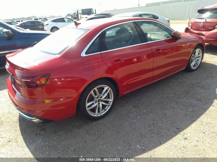 2022 AUDI A4 SEDAN S LINE PREMIUM PLUS - WAUEAAF42NN013679