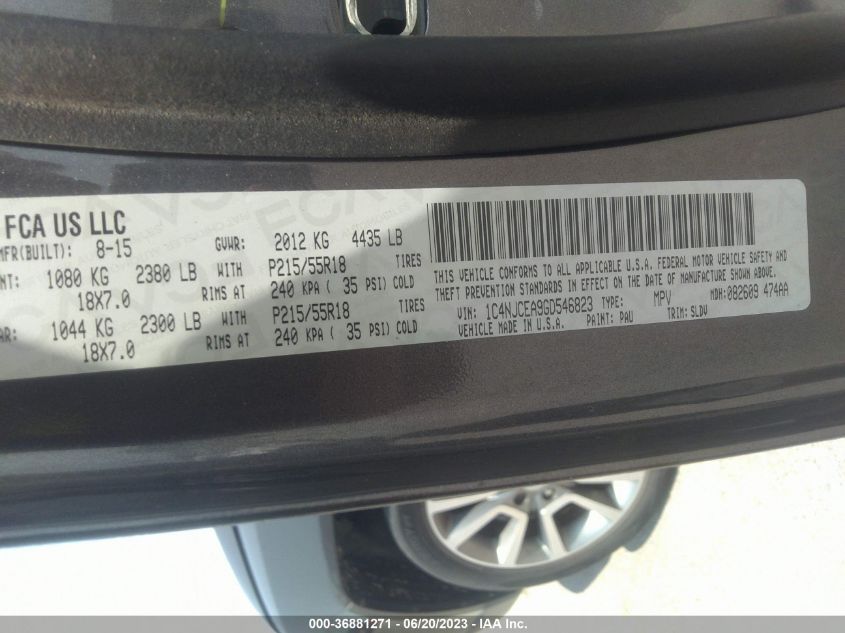 2016 JEEP COMPASS HIGH ALTITUDE EDITION - 1C4NJCEA9GD546823