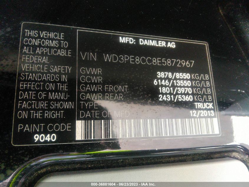 2014 MERCEDES-BENZ SPRINTER CARGO VANS WD3PE8CC8E5872967