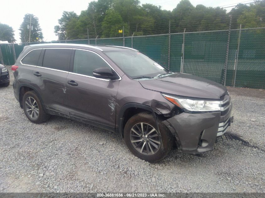 2019 TOYOTA HIGHLANDER SE/XLE - 5TDJZRFH0KS959376