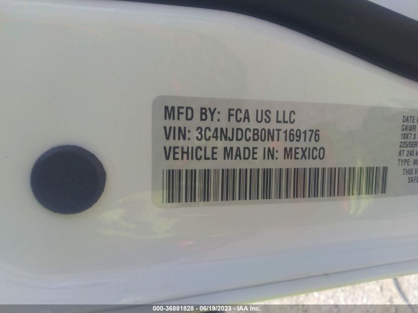 2022 JEEP COMPASS LIMITED - 3C4NJDCB0NT169176