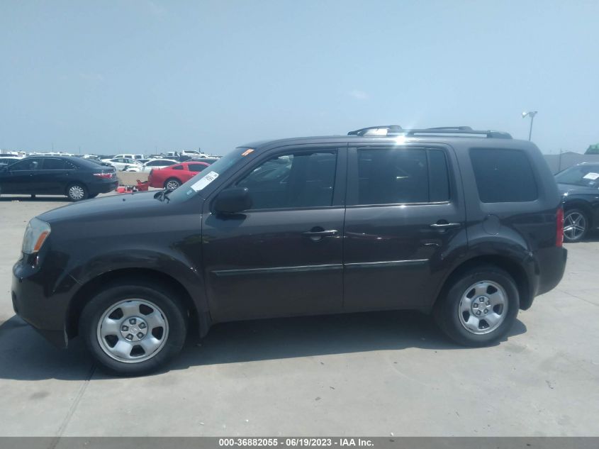 2013 HONDA PILOT LX - 5FNYF3H26DB034881