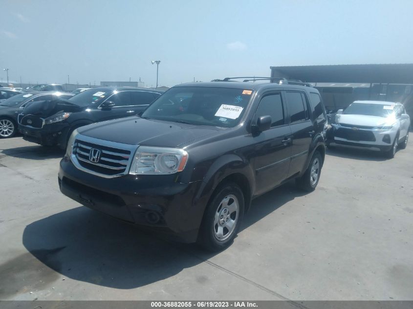 2013 HONDA PILOT LX - 5FNYF3H26DB034881