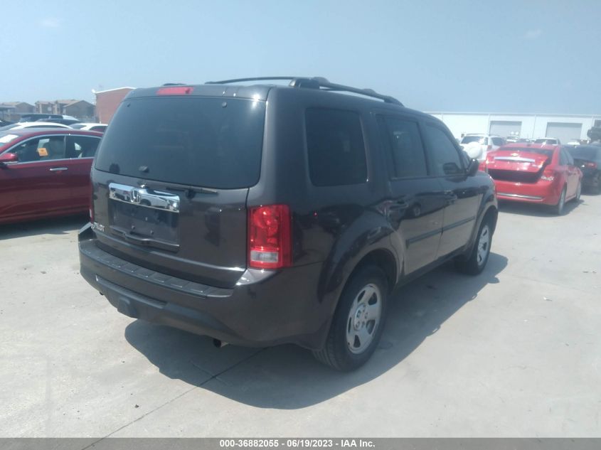 2013 HONDA PILOT LX - 5FNYF3H26DB034881