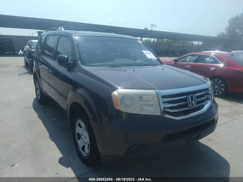 2013 HONDA PILOT LX - 5FNYF3H26DB034881