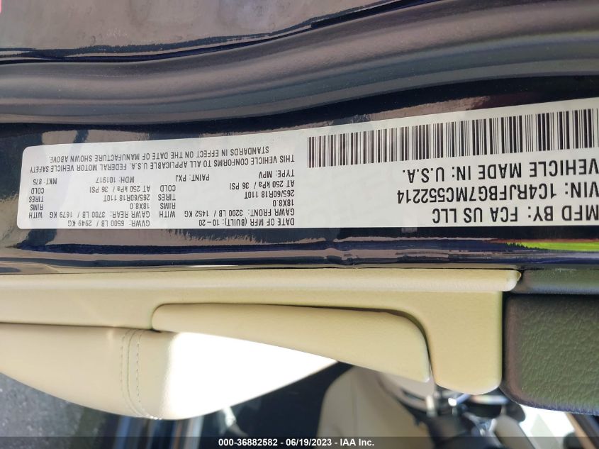 2021 JEEP GRAND CHEROKEE LIMITED - 1C4RJFBG7MC552214