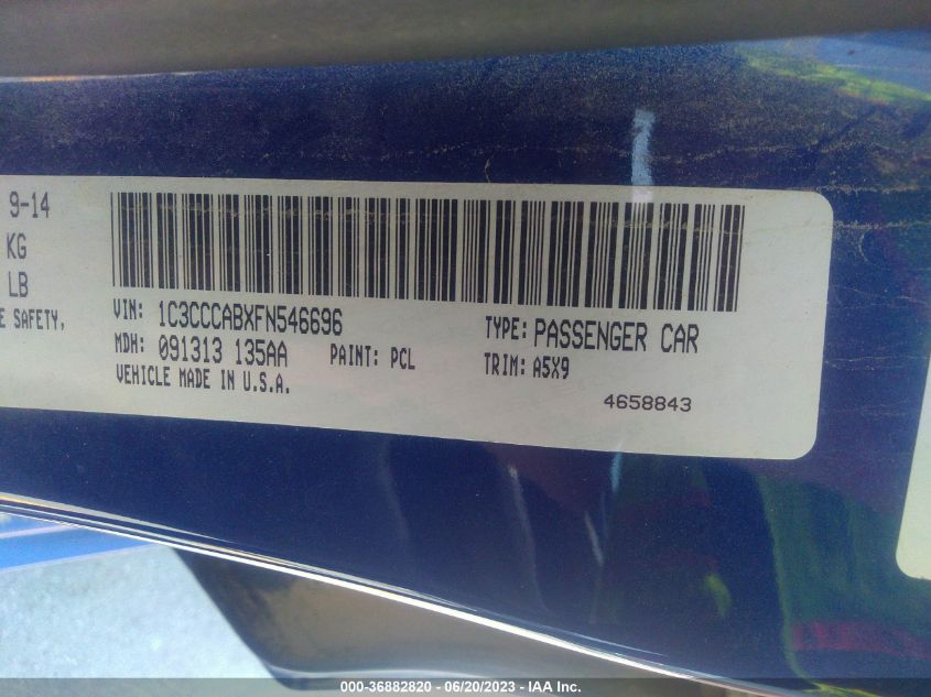 2015 CHRYSLER 200 LIMITED - 1C3CCCABXFN546696