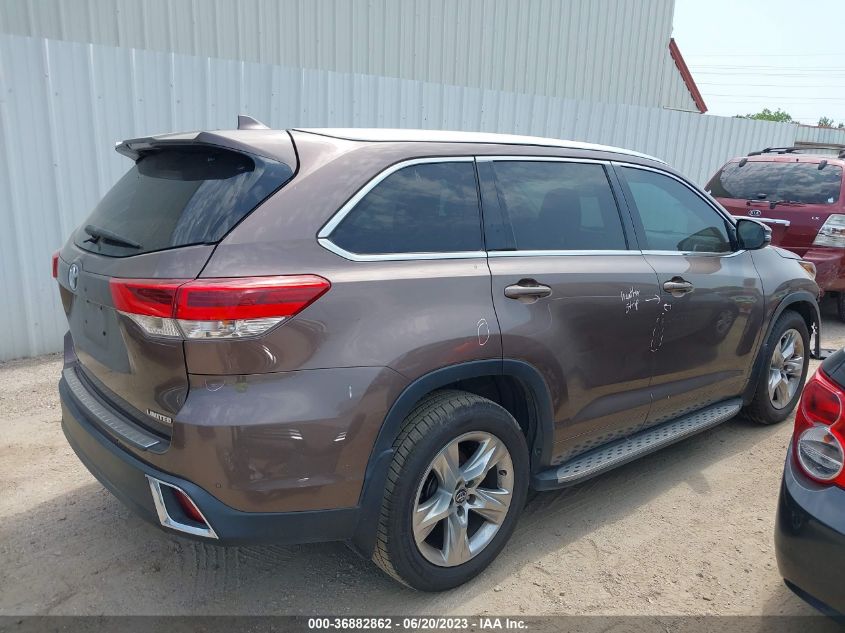 2017 TOYOTA HIGHLANDER LIMITED - 5TDYZRFH4HS200687
