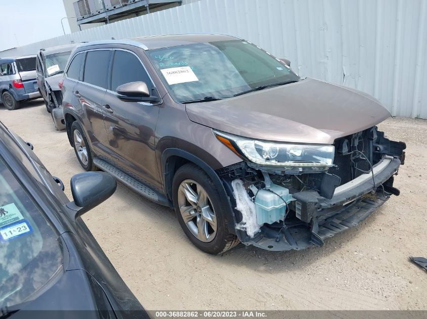 2017 TOYOTA HIGHLANDER LIMITED - 5TDYZRFH4HS200687