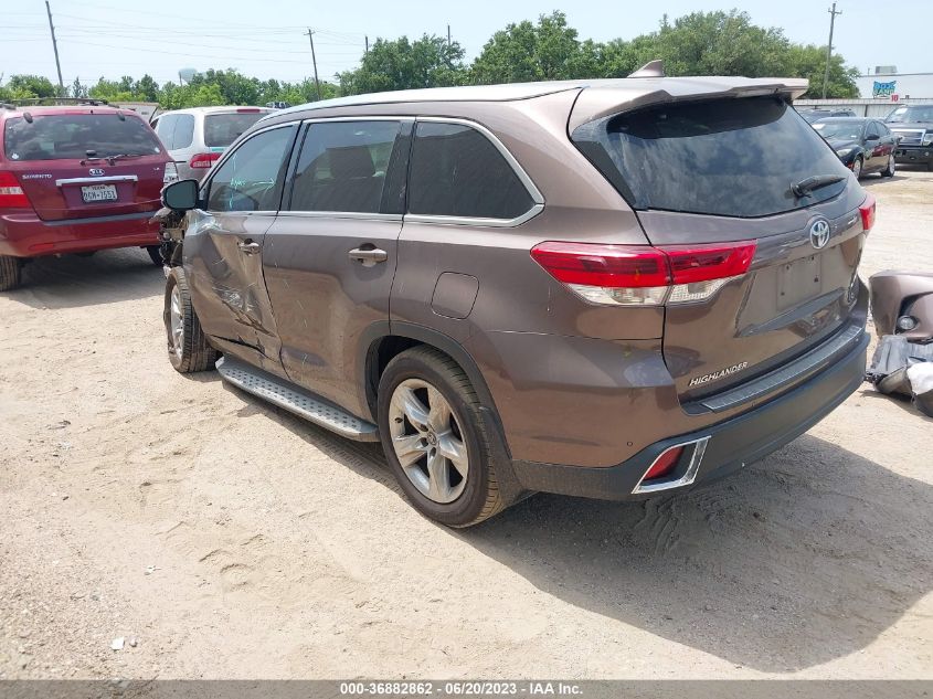 2017 TOYOTA HIGHLANDER LIMITED - 5TDYZRFH4HS200687