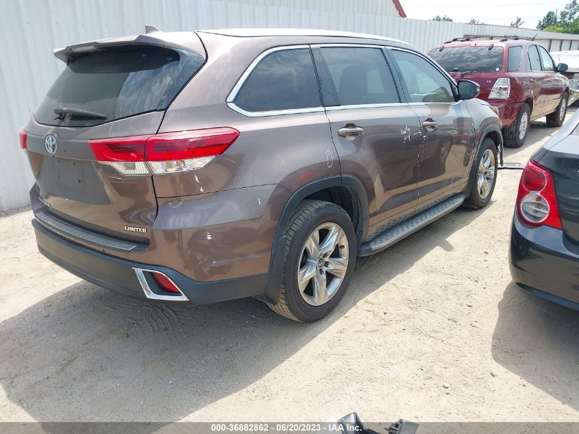 2017 TOYOTA HIGHLANDER LIMITED - 5TDYZRFH4HS200687