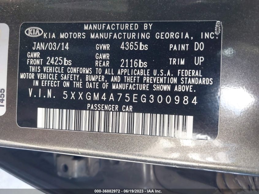 2014 KIA OPTIMA LX - 5XXGM4A75EG300984