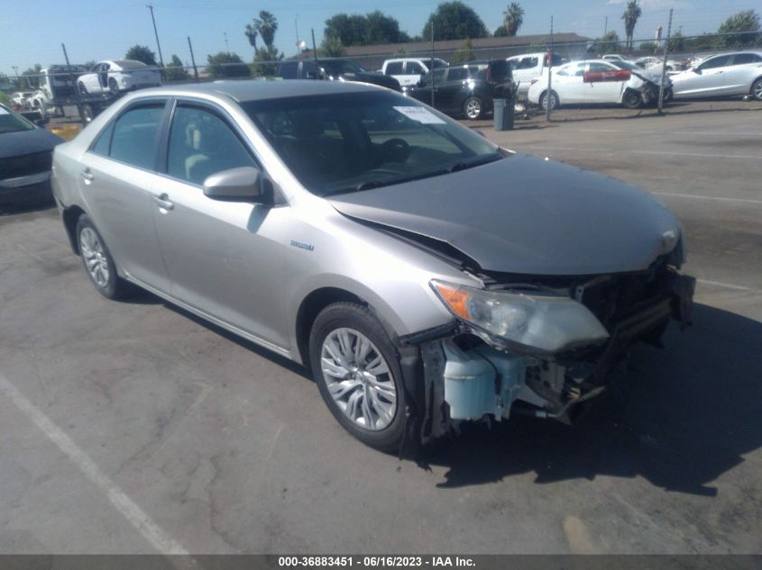 2013 TOYOTA CAMRY HYBRID LE/XLE - 4T1BD1FK3DU095188