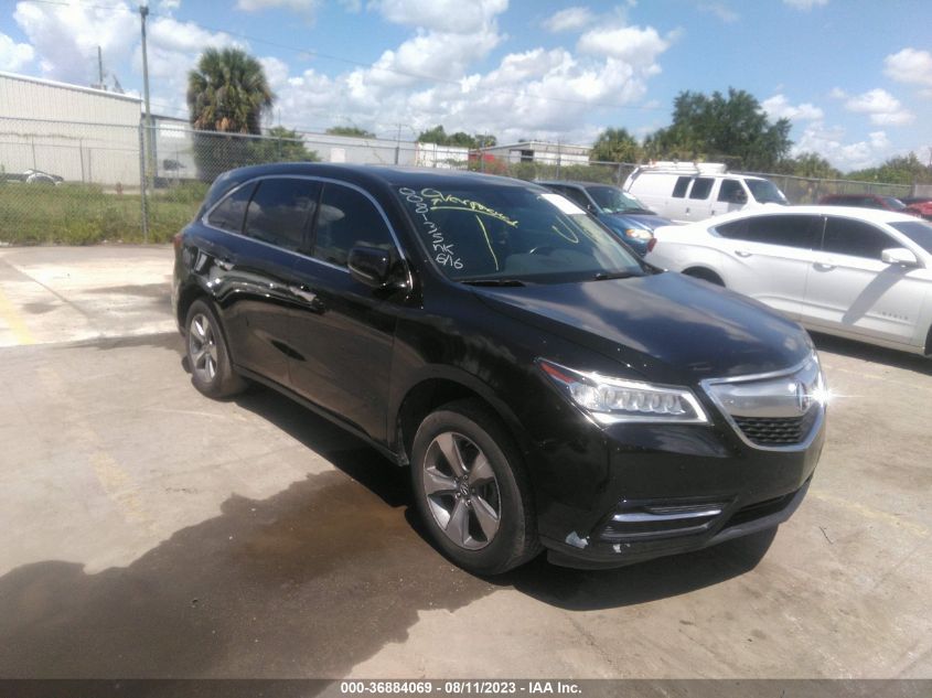 2014 ACURA MDX - 5FRYD4H21EB008135