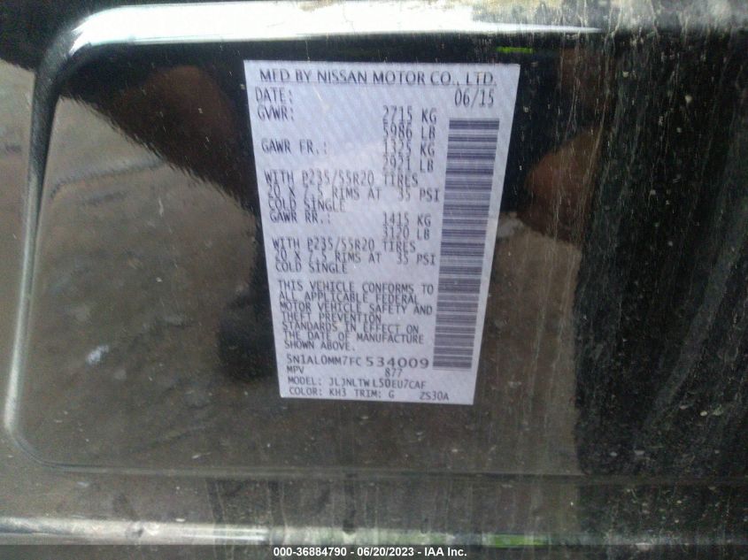 2015 INFINITI QX60 - 5N1AL0MM7FC534009