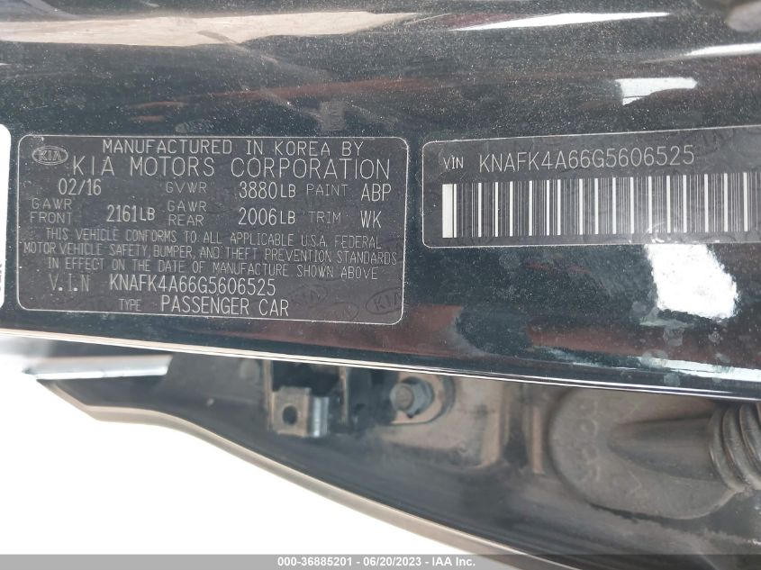 2016 KIA FORTE LX - KNAFK4A66G5606525