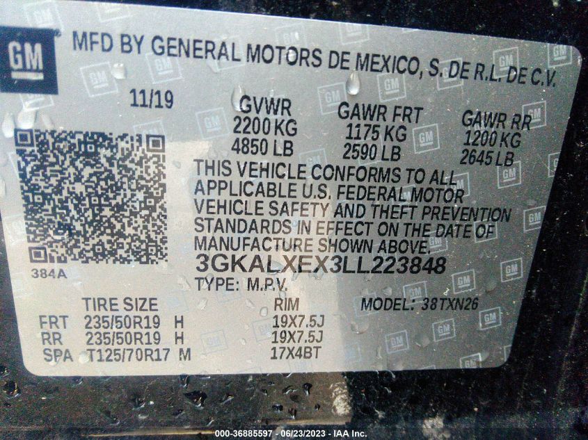 2020 GMC TERRAIN DENALI - 3GKALXEX3LL223848