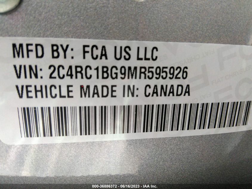 2021 CHRYSLER PACIFICA TOURING L - 2C4RC1BG9MR595926