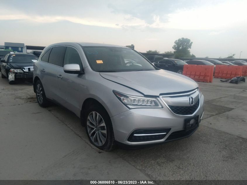 2015 ACURA MDX TECH/ENTERTAINMENT PKG - 5FRYD4H61FB011315