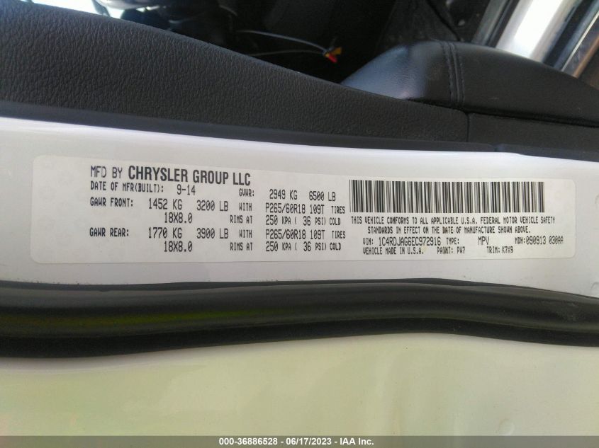 2014 DODGE DURANGO SXT - 1C4RDJAG6EC972916