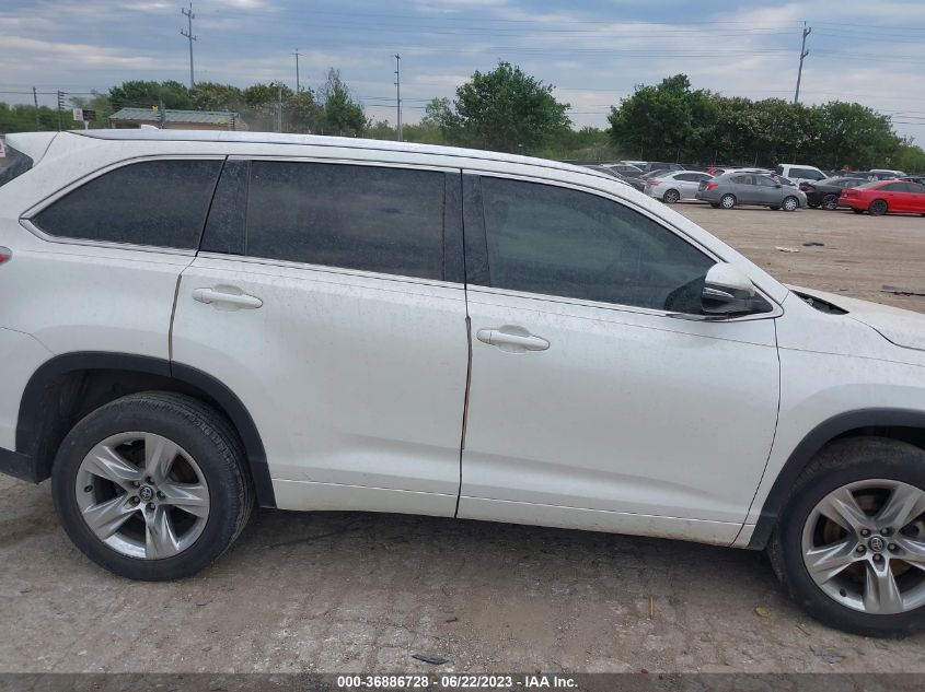 2016 TOYOTA HIGHLANDER LIMITED - 5TDYKRFH5GS141247