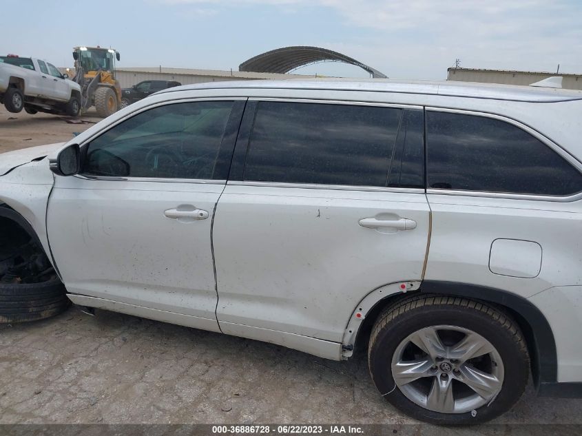 2016 TOYOTA HIGHLANDER LIMITED - 5TDYKRFH5GS141247