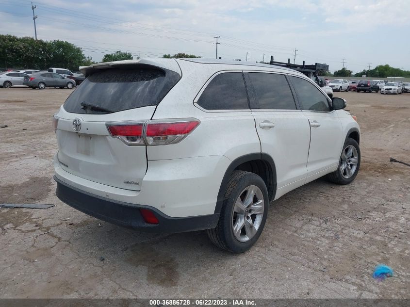 2016 TOYOTA HIGHLANDER LIMITED - 5TDYKRFH5GS141247