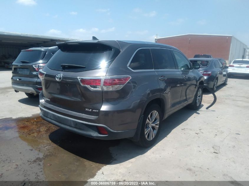 2015 TOYOTA HIGHLANDER XLE - 5TDJKRFH2FS164839