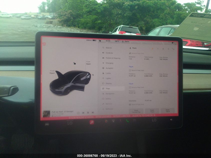 2022 TESLA MODEL 3 - 5YJ3E1EB2NF274534