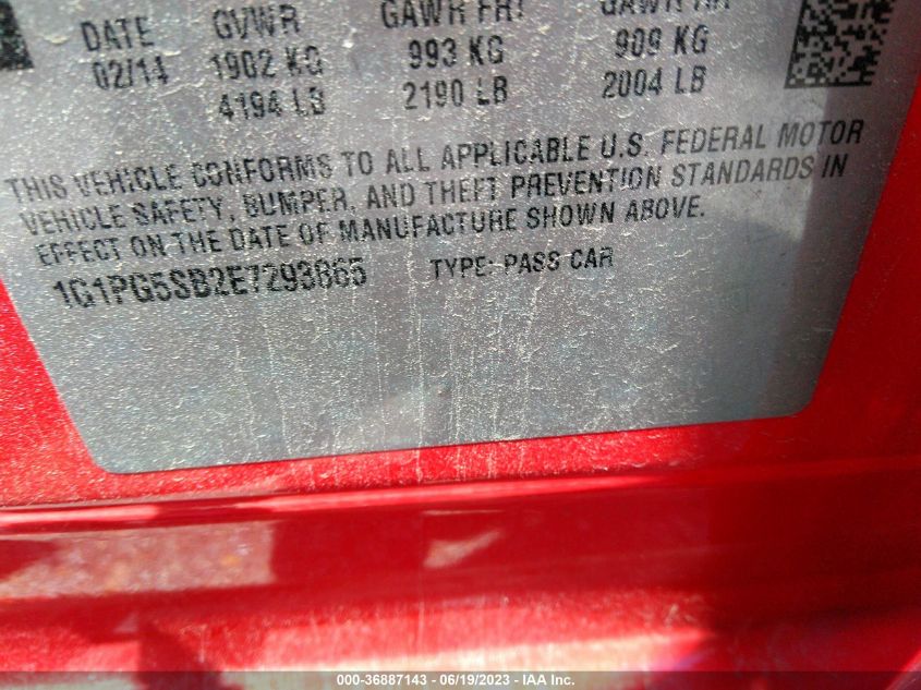 2014 CHEVROLET CRUZE LTZ - 1G1PG5SB2E7293865