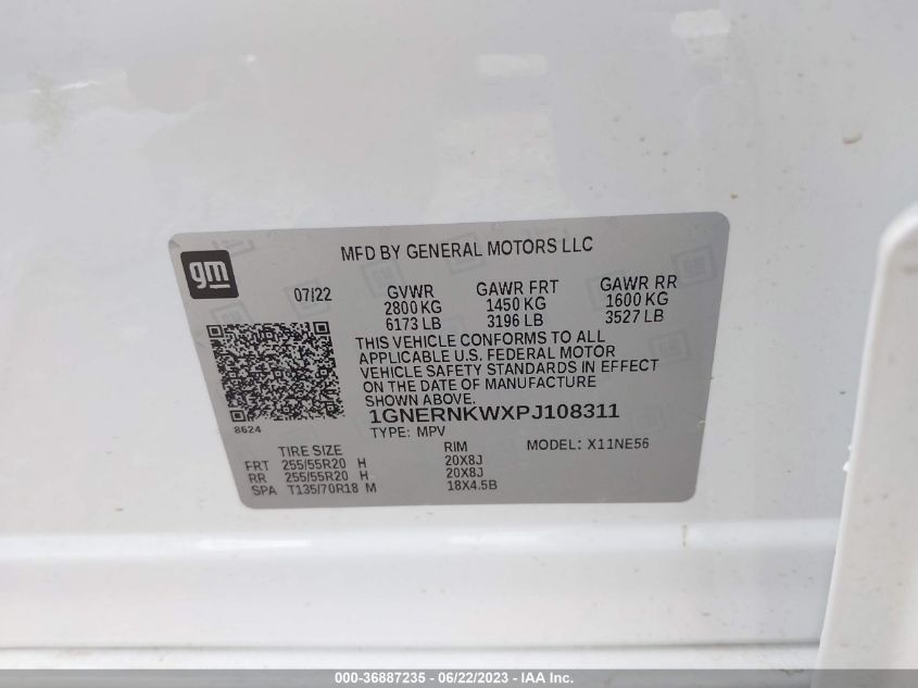 2023 CHEVROLET TRAVERSE HIGH COUNTRY - 1GNERNKWXPJ108311