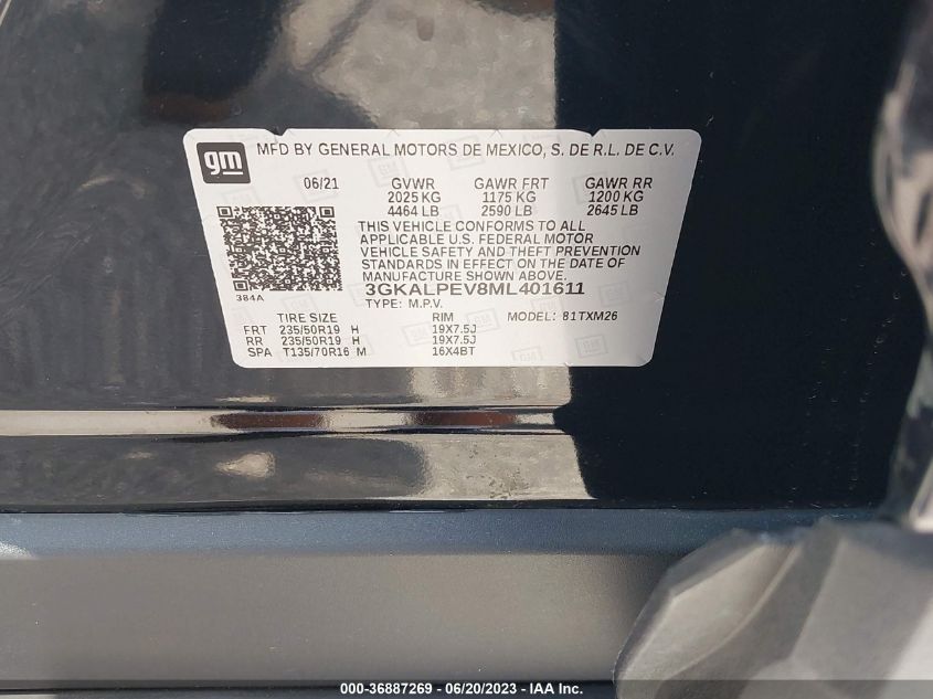 2021 GMC TERRAIN SLT - 3GKALPEV8ML401611