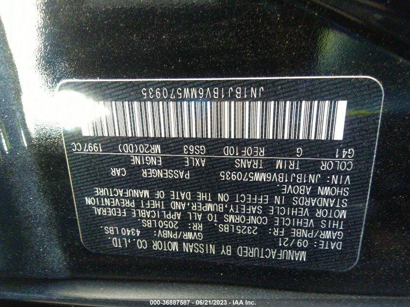 2021 NISSAN ROGUE SPORT SV - JN1BJ1BV6MW570935