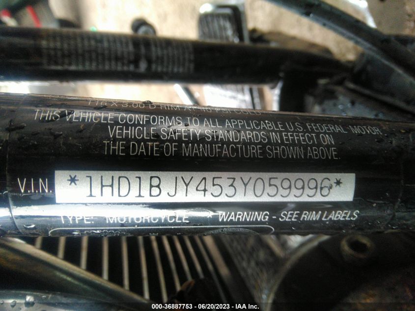 2003 HARLEY-DAVIDSON FLSTC ANNIVERSARY - 1HD1BJY453Y059996