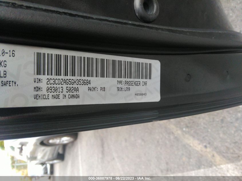 2016 DODGE CHALLENGER SXT - 2C3CDZAG5GH353684